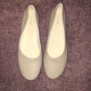 Beige flats
